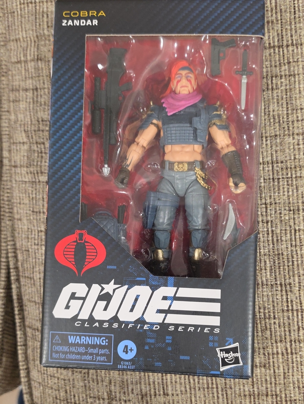 Hasbro G.I. Joe Cobra Zandar Figure - Blue Outfit with Pink Scarf